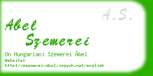 abel szemerei business card